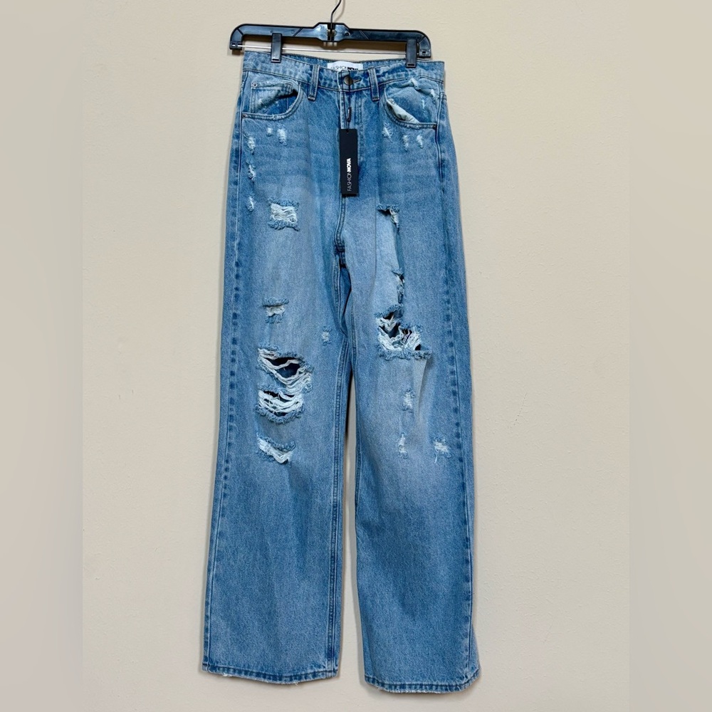 NWT Fashion Nova Light Wash Wide-Leg Jeans